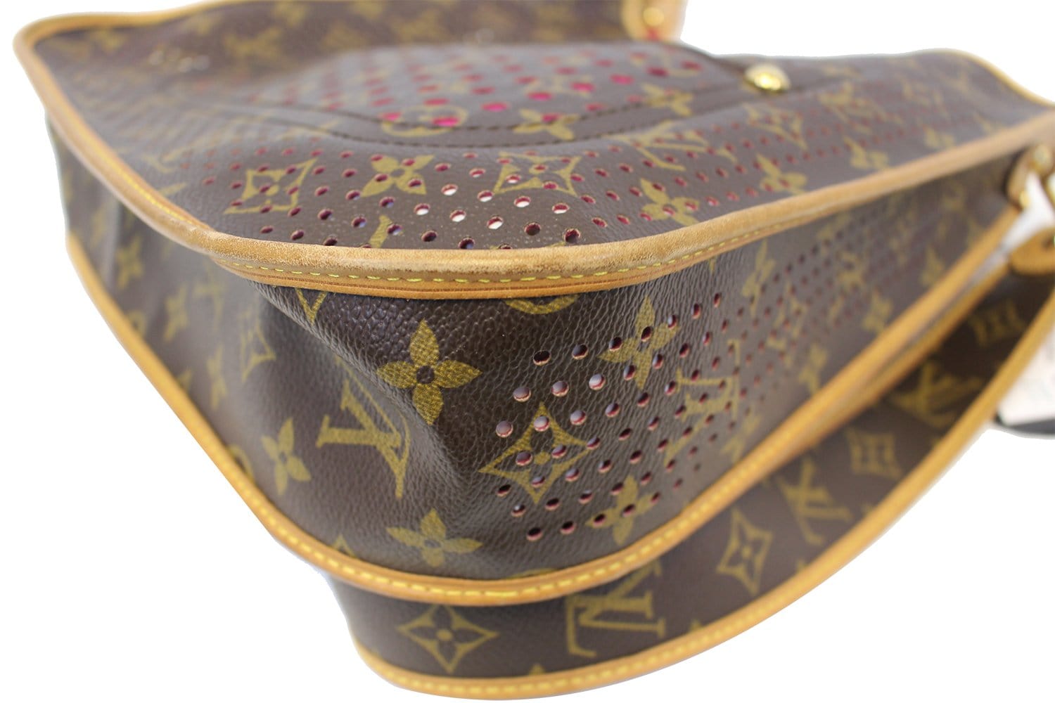 LOUIS VUITTON Fuchsia Monogram Perforated Musette Crossbody Bag
