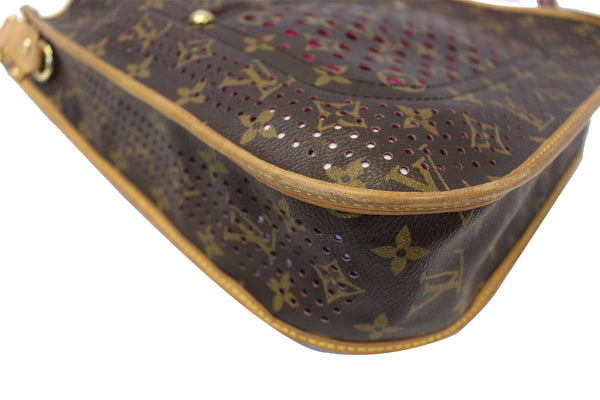 LOUIS VUITTON Fuchsia Monogram Perforated Musette Crossbody Bag