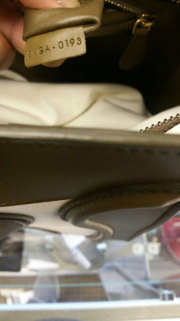 CELINE Cream Textured Calf Leather Tricolor Mini Luggage Tote Bag