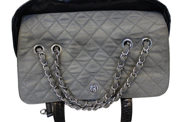 Chanel Tote Bag Black Leather 2 Way For Women - chanel bags