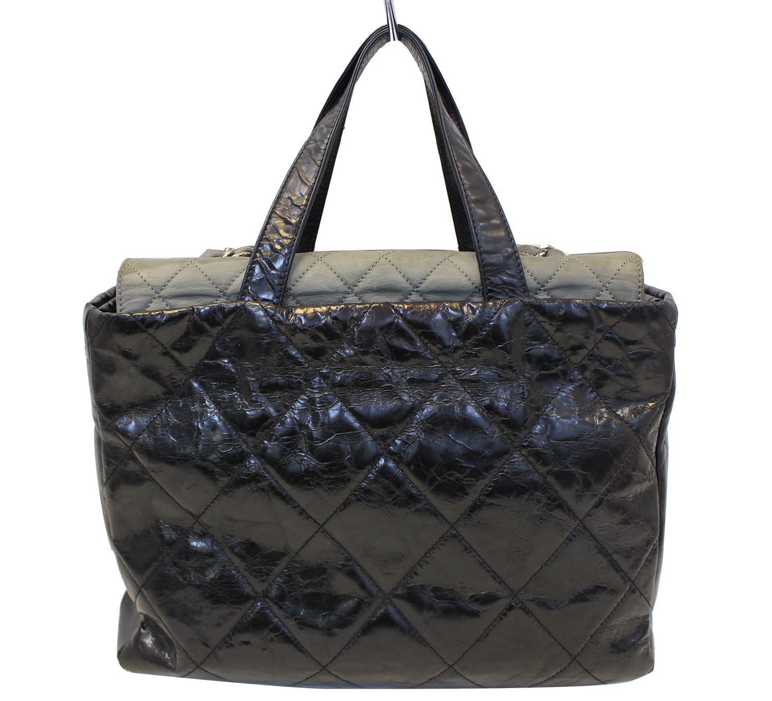 chanel handbag black quilted tote