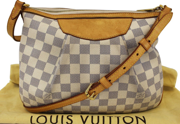 LOUIS VUITTON Damier Azur Siracusa PM Shoulder Handbag