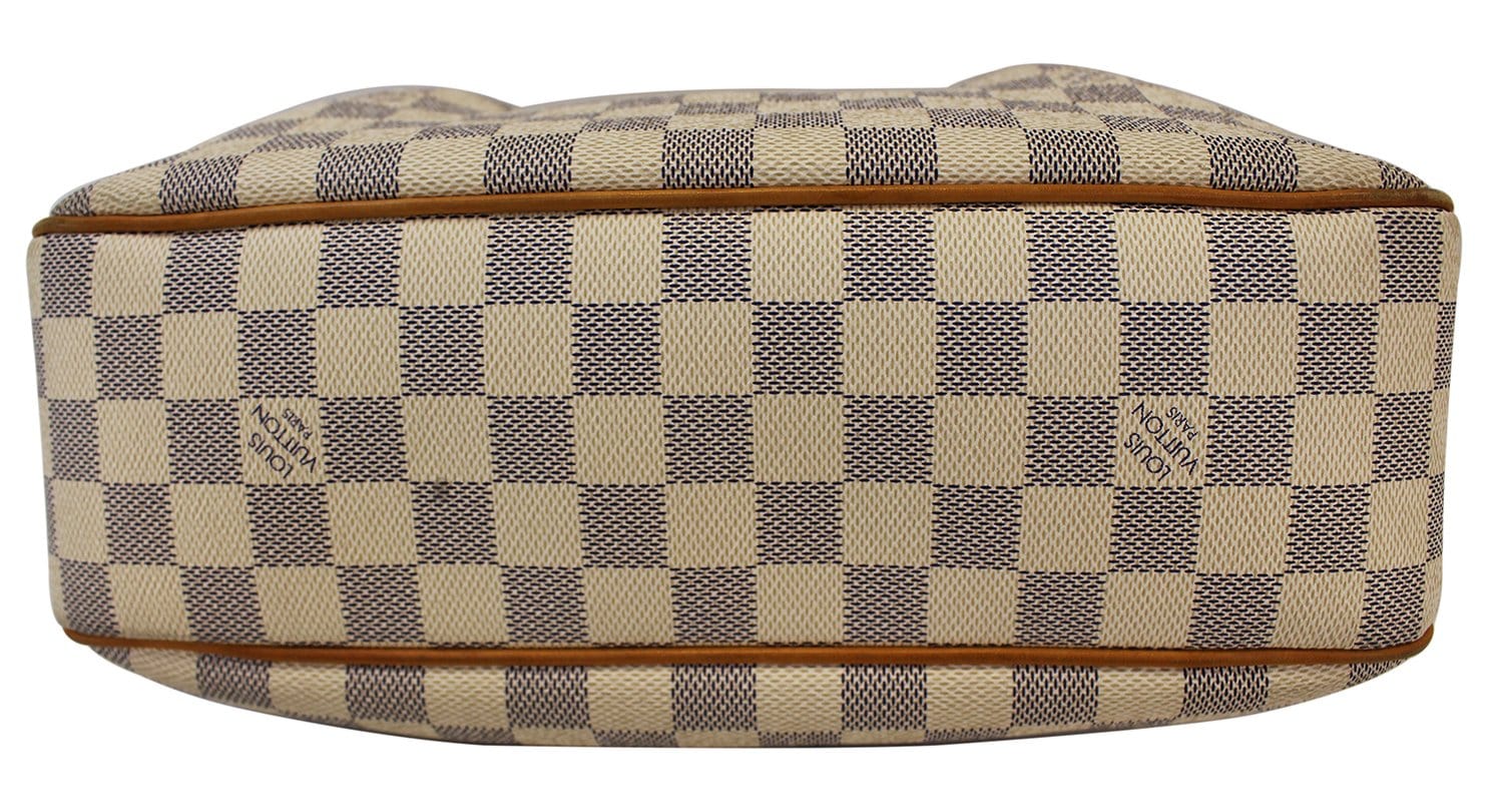White Louis Vuitton Damier Azur Siracusa PM Crossbody Bag – Designer Revival