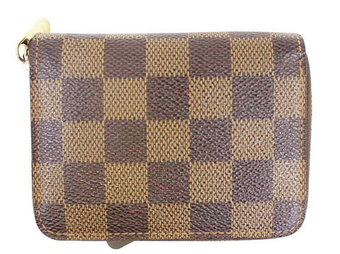 LOUIS VUITTON Damier Ebene Zippy Coin Purse Brown