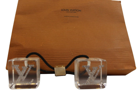 LOUIS VUITTON Translucent Hair Cubes with LV Logo