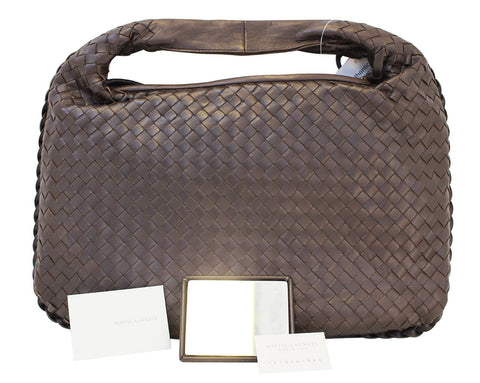 BOTTEGA VENETA Espresso Intrecciato Nappa Medium Veneta Hobo Bag - Sale