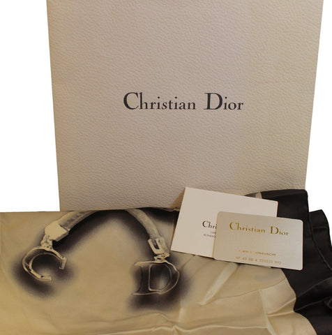 CHRISTIAN DIOR Black Almond scarf