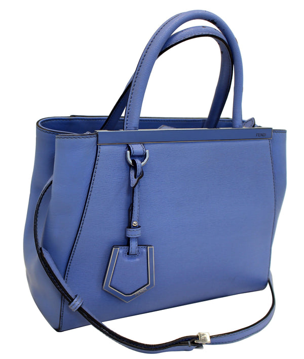 Fendi Roma Petite 2 Jours Blue Leather bag for women