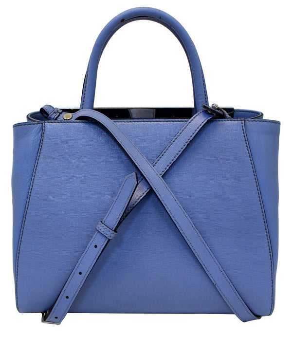 Fendi Roma Petite 2 Jours Blue Leather Shoulder bag - strap
