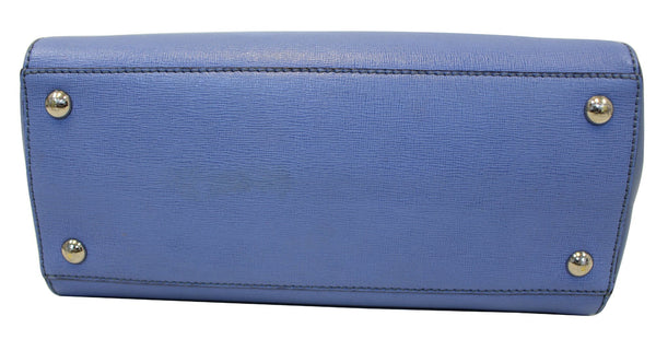 Fendi Roma Petite 2 Jours Blue Leather bag - bottom view 