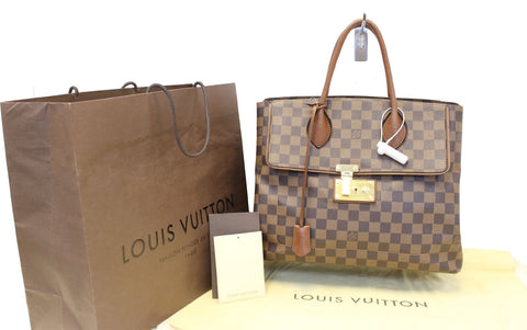 LOUIS VUITTON Damier Ebene Ascot Satchel Bag