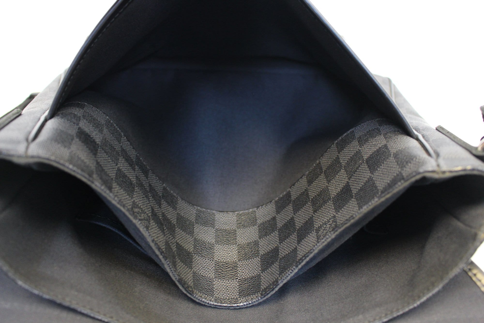 Louis Vuitton Messenger District GM damier Blue Grey Leather Cloth