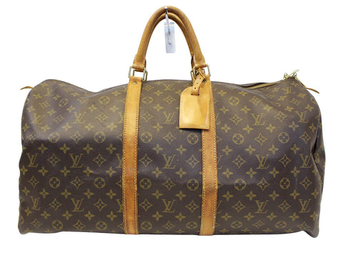 LOUIS VUITTON Monogram Canvas Keepall 55 Boston Bag