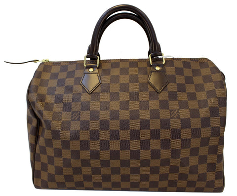 LOUIS VUITTON Damier Ebene Speedy 35 Handbag