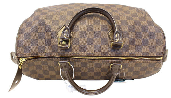 LOUIS VUITTON Damier Ebene Speedy 35 Satchel Bag