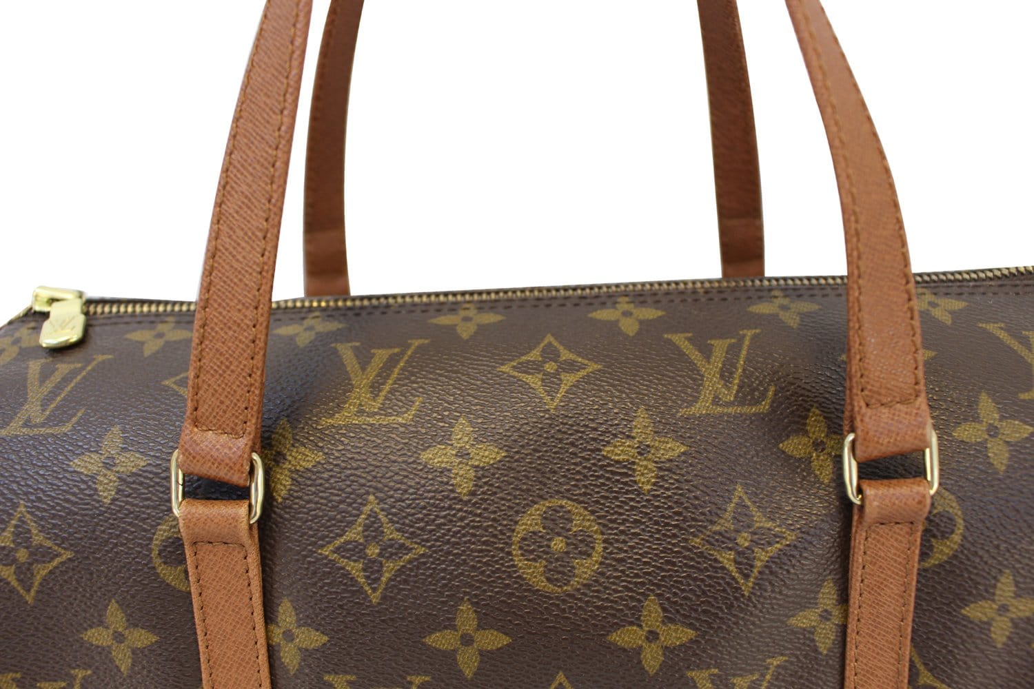 Vuitton sac porté main modèle papillon double anse cuir marron