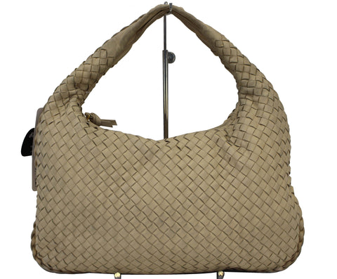 BOTTEGA VENETA Beige Intrecciato Nappa Medium Veneta Hobo Bag - Sale