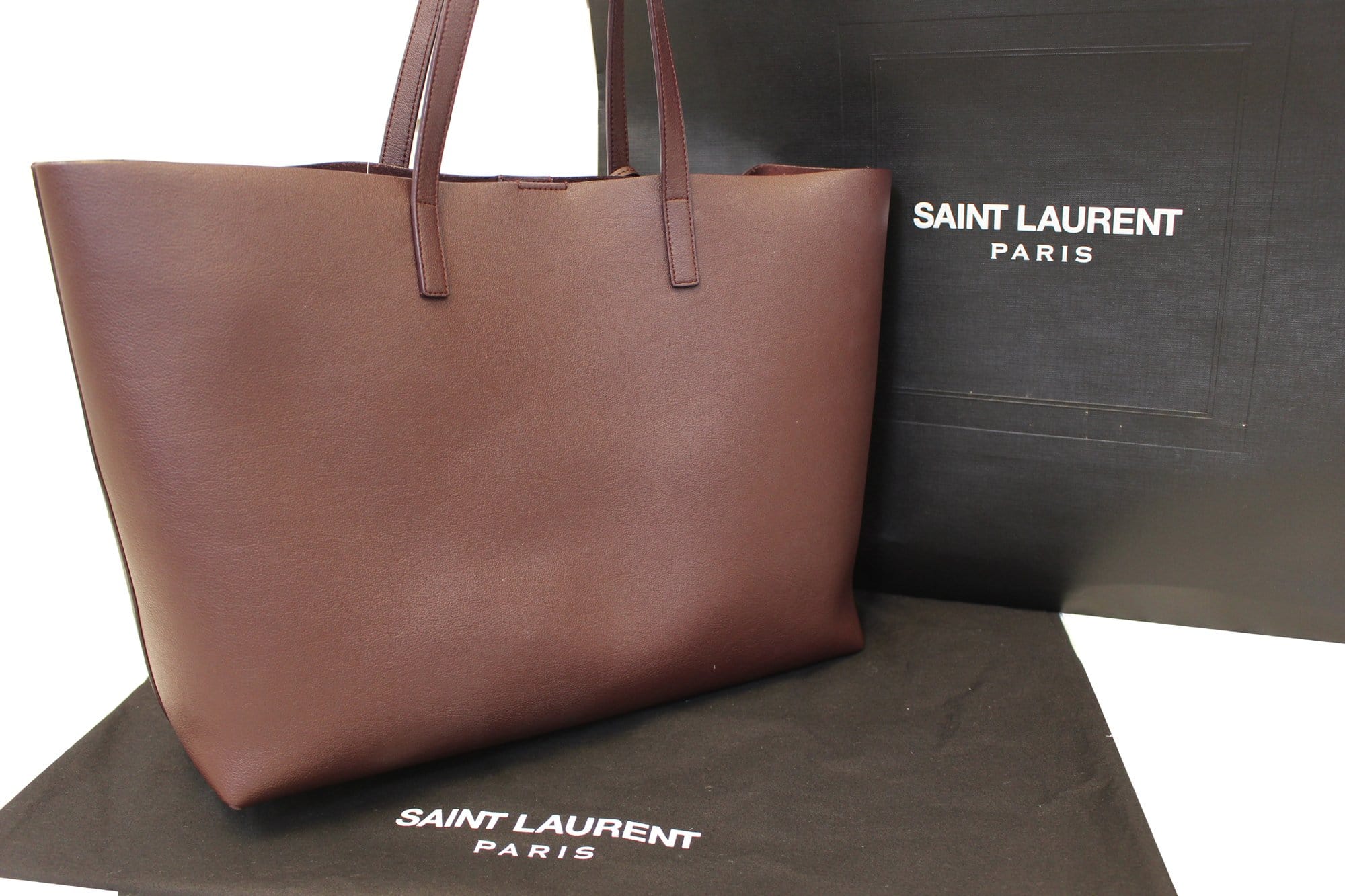 Saint Laurent YSL East-West Calfskin Shopping Tote Bag