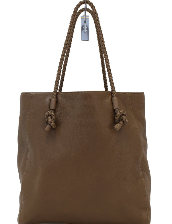 GUCCI 267903 Mesh Hand Leather Brown Tote Bag - Last Call