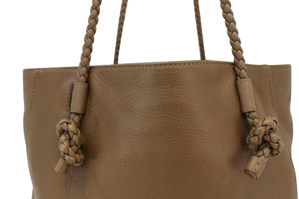 GUCCI 267903 Mesh Hand Leather Brown Tote Bag - Last Call