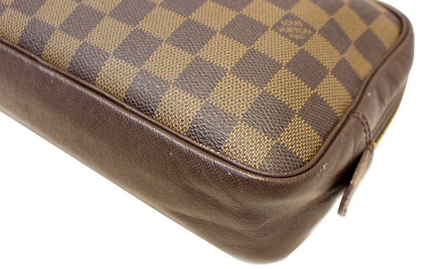 Louis Vuitton Damier Ebene Toilette Cosmetic Pouch corner view