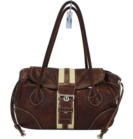 PRADA Burgundy Flap Shoulder Handbag