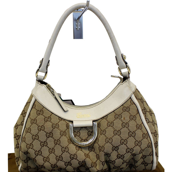 Gucci Hobo Bag GG Monogram Medium D Ring - front view
