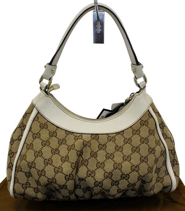 Gucci Hobo Bag GG Monogram Medium D Ring - leather