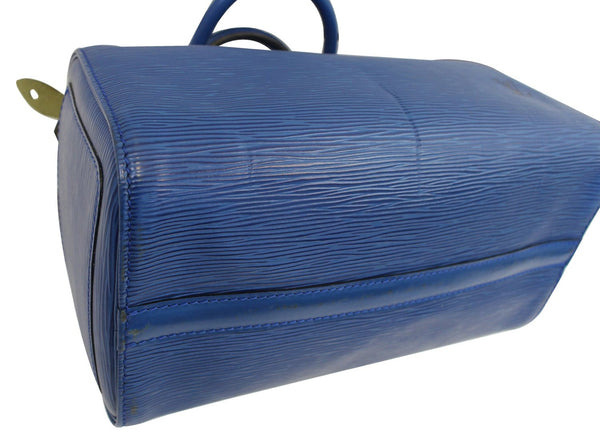 LOUIS VUITTON Epi Speedy 25 Blue Satchel Handbag - Sale
