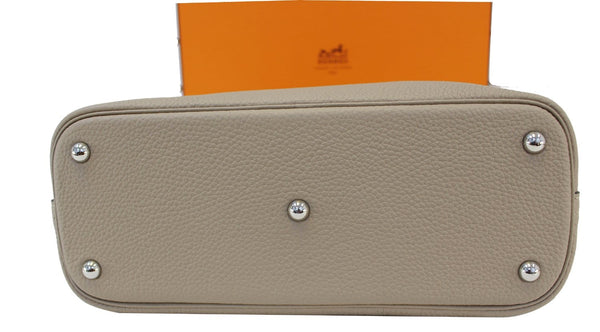 Hermes Bolide Shoulder Bag 31cm Grey Clemence Leather - back view
