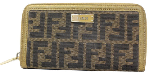 FENDI Zucca Zip Around Wallet