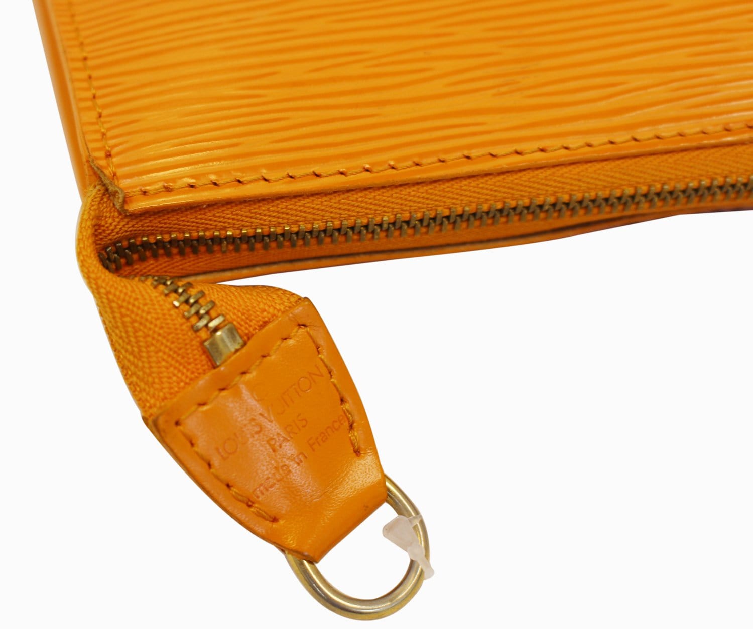 Louis Vuitton LV Pochette Cle orange Leather ref.437206 - Joli Closet