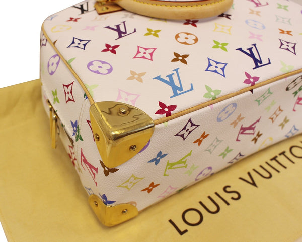 LOUIS VUITTON White Monogram Multicolor Trouville Satchel Bag