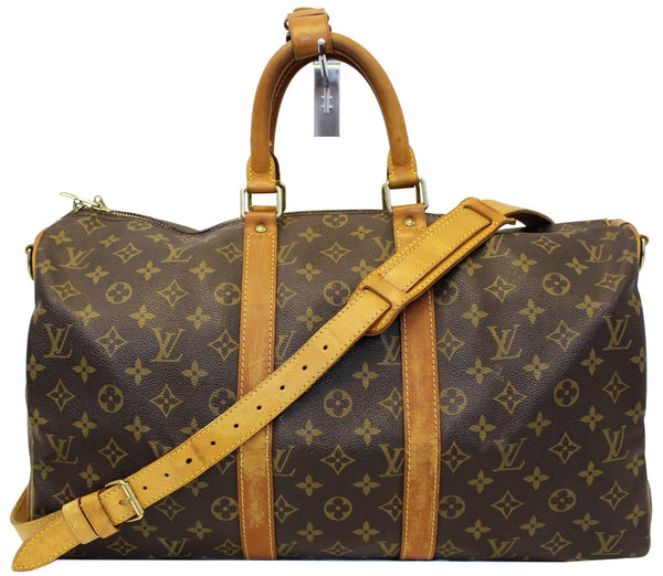 LOUIS VUITTON Monogram Keepall 45 Bandouliere Duffle Travel Bag