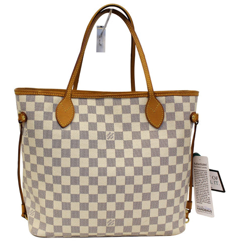 LOUIS VUITTON Damier Azur Neverfull MM Tote Bag