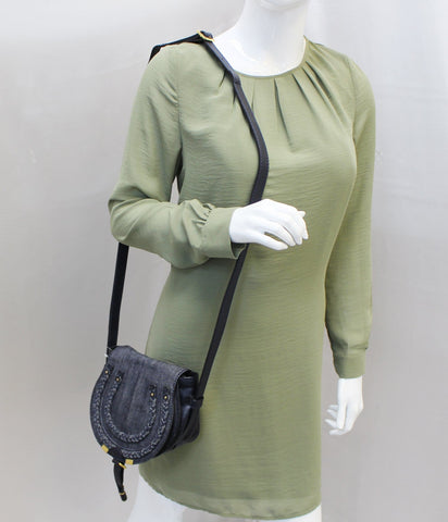 CHLOE Denim Marcie Mini Crossbody Bag