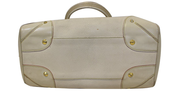 Padlock Lv Suhali Le Radieux White Leather Satchel