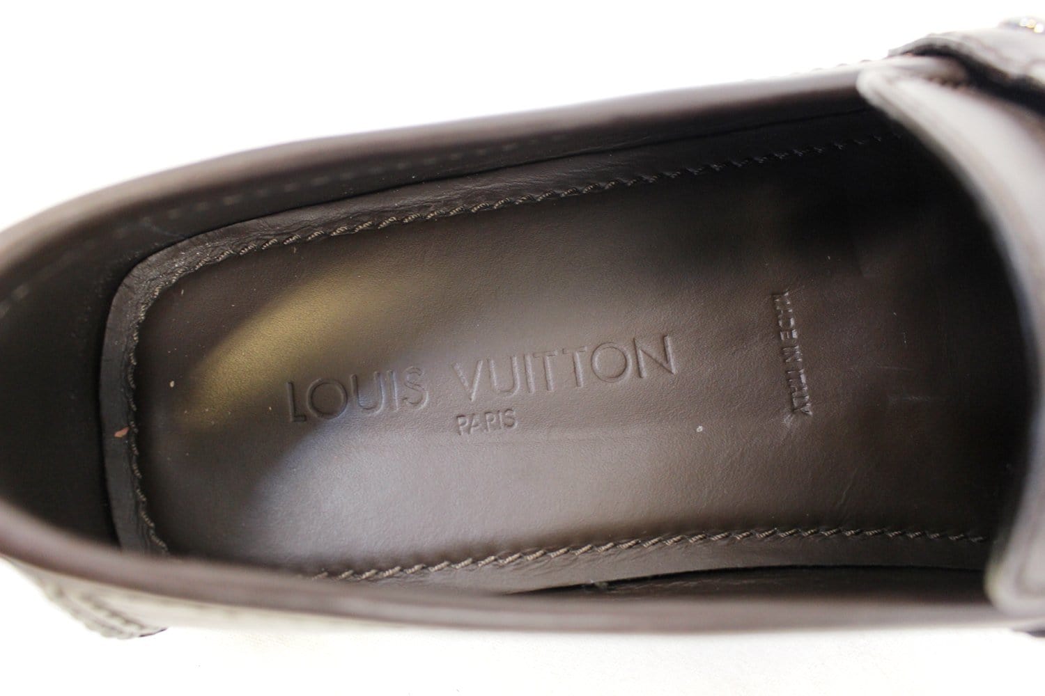LOUIS VUITTON Dark Brown Monte Carlo Driving Shoes Size 9