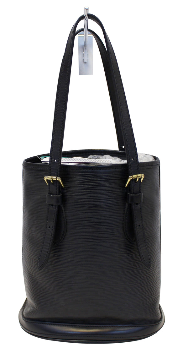 LOUIS VUITTON Black Epi Leather Petite Bucket Shoulder Bag