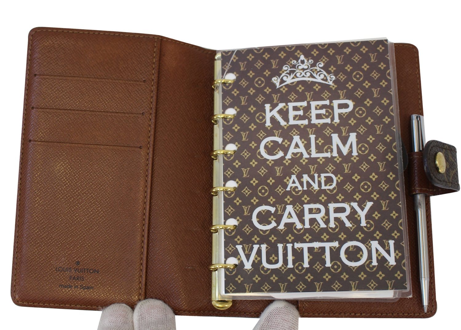 Louis Vuitton, Accessories, Louis Vuitton Monogram Vernis Agenda Pm Day  Planner Cover Gris R201 Auth 48408