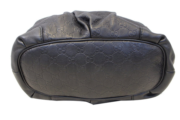 GUCCI Sukey Guccissima Top Handle Black Satchel Bag