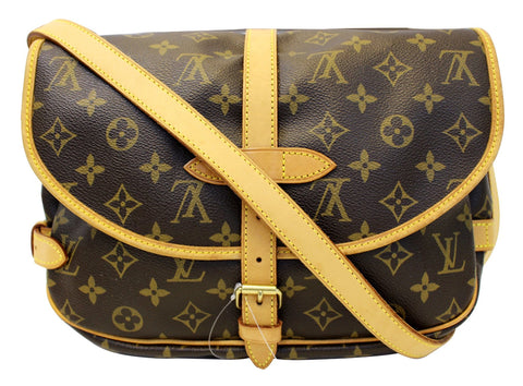 LOUIS VUITTON Shoulder Bag Monogram Canvas Saumur 30