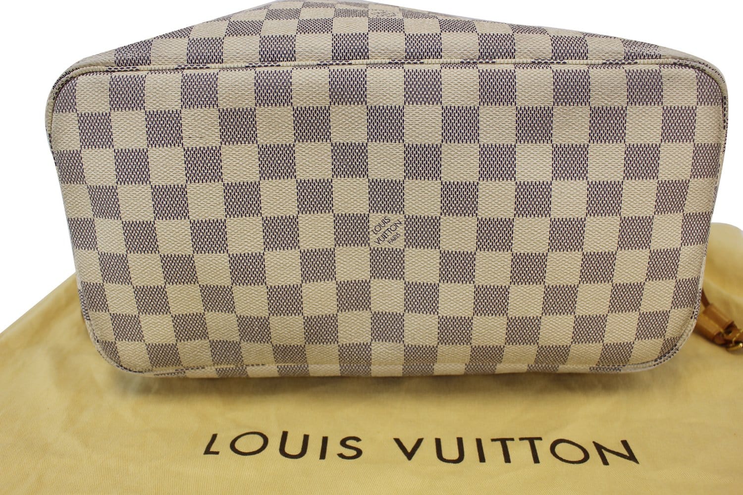 LOUIS VUITTON NEVERFULL MM Damier Azur Tote bag White Beige No.994