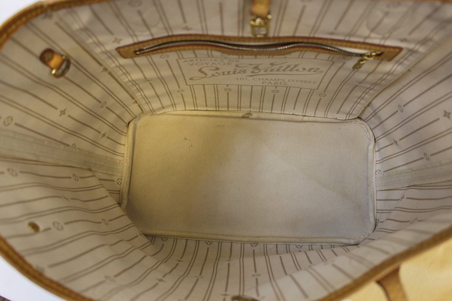 Louis Vuitton Neverfull MM Damier Azur W/Insert Handbag Tote N41605 Pre  owned White Cloth ref.674175 - Joli Closet