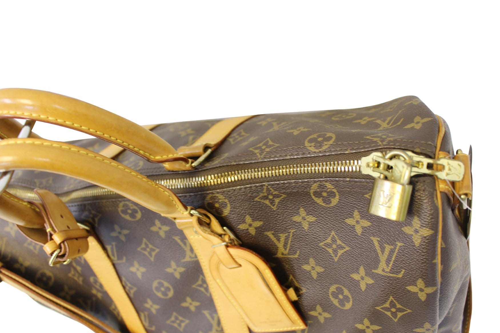 Louis Vuitton Monogram Keepall 45 Duffle Bag Carry On Leather Metal  ref.307833 - Joli Closet