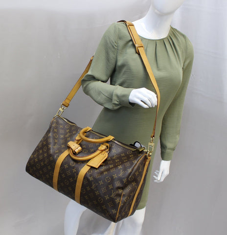 LOUIS VUITTON Keepall 45 Bandouliere Monogram Duffle Travel Bag