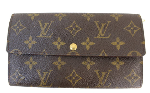 LOUIS VUITTON Monogram Canvas Brown Sarah Wallet