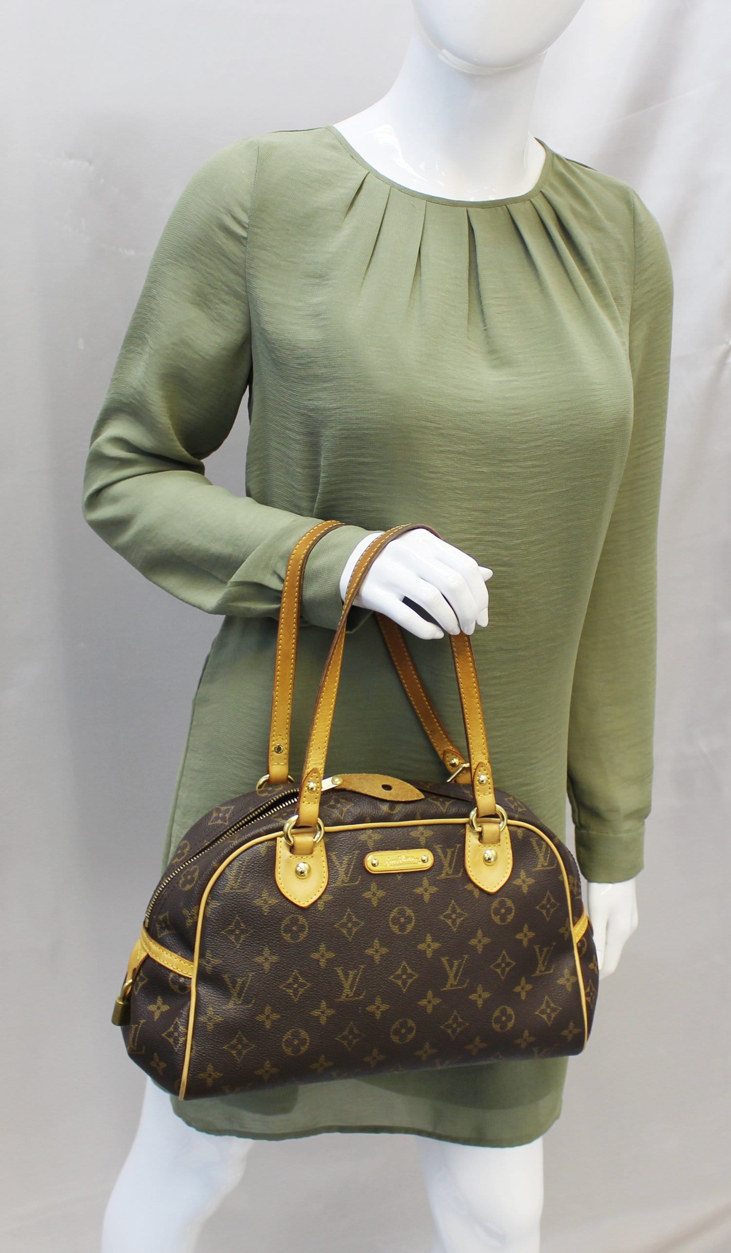 Louis Vuitton Montorguiel PM Monogram Handbag Shoulder Bag -Authentic