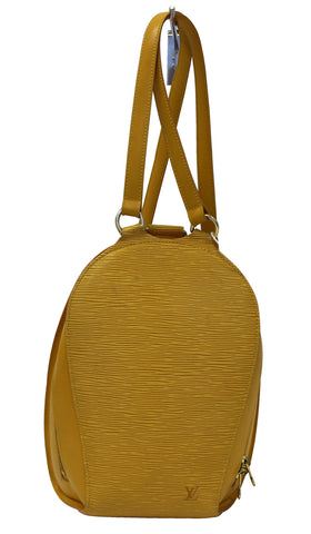 LOUIS VUITTON Epi Leather Mabillon Backpack Yellow