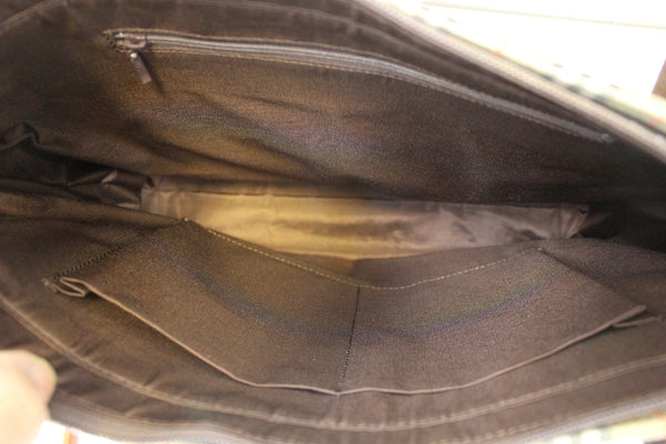 BURBERRY Nova Check Canvas Leather Black Beige Shoulder Bag